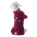 Vsepropejska Rossi zimní kabát pro psa s fleecem Barva: Vínová, Délka zad (cm): 21, Obvod hrudní