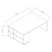 Sofahouse Designový konferenční stolek Balius 90 cm bílý/patara