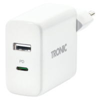 TRONIC® Duální USB nabíječka, 32 W, USB-C PD, USB-A (bílá)