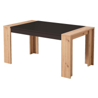 Jídelní stůl embra - dub artisan/černý lesk