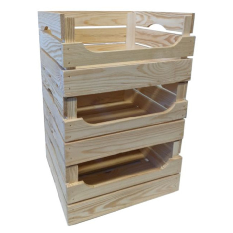 Gaboni 91632 Set dřevěných boxů TRIO, 30 x 21,5 x 40 cm