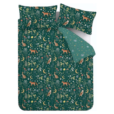 Prodloužené tmavě zelené povlečení na dvoulůžko 230x220 cm Enchanted Twilight – Catherine Lansfi Catherine Lansfield