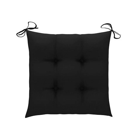 SHUMEE Podušky na židle 4 ks, 7 × 50 × 50 cm, černá