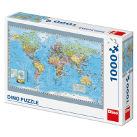 Mapa světa politická: puzzle 1000 dílků - Dino