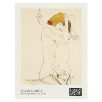 Obrazová reprodukce Two Women Embracing (1913), Egon Schiele, 30 × 40 cm