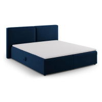 Tmavě modrá boxspring postel s úložným prostorem 160x200 cm Arendal – Cosmopolitan Design