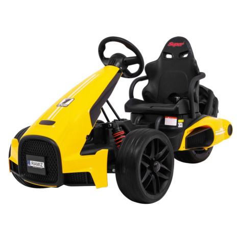 mamido Dětská elektrická motokára XR-1 žlutá