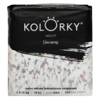 KOLORKY Night L 8-13 kg noční jednorázové eko plenky 19 ks