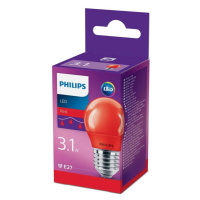 Philips LED Žárovka Philips E27/3,1W/230V červená