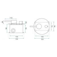 REA Vanová baterie Lungo chrom + Box REA-B6990