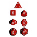 Sada kostek Chessex Opaque Polyhedral 7-Die Set - Red with White