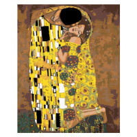 Malování podle čísel - Polibek (Gustav Klimt), 40x50 cm, vypnuté plátno na rám