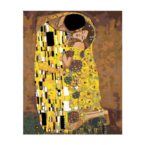 Malování podle čísel - Polibek (Gustav Klimt), 40x50 cm, vypnuté plátno na rám