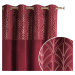 Dekorační vzorovaný velvet závěs s kroužky BLISSY vínová 140x250 cm (cena za 1 kus) MyBestHome