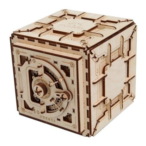 Ugears 3D dřevěné mechanické puzzle Trezor