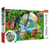 Trefl Spiral Puzzle 1040 - Tropická zvířata