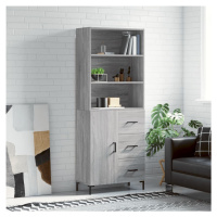 vidaXL Skříň highboard šedá sonoma 69,5 x 34 x 180 cm kompozitní dřevo