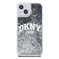 DKNY Liquid Glitter Arch Logo Zadní Kryt pro iPhone 15 Black