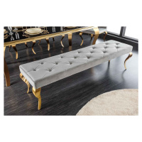 LuxD Designová lavice Rococo 172 cm šedá / zlatá