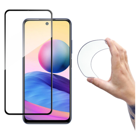 Wozinsky Full Cover Flexi Nano glass film tvrzené sklo s rámečkem Xiaomi Redmi Note 10 5G černá