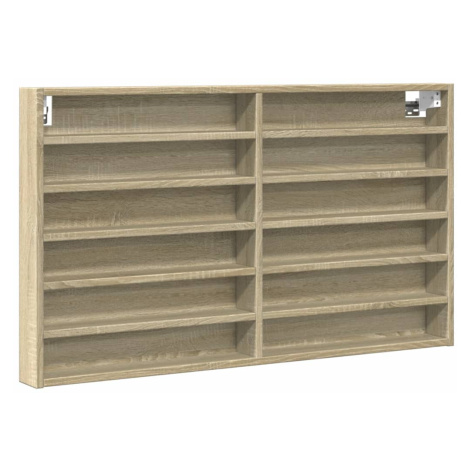 vidaXL Vitrína dub sonoma 100 x 8,5 x 58 cm kompozitní dřevo