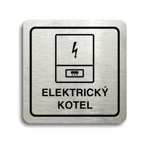 Accept Piktogram "elektrický kotel" (80 × 80 mm) (stříbrná tabulka - černý tisk)
