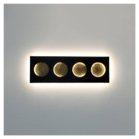 Holländer LED nástěnné světlo Fasi Della Luna, černá/zlatá
