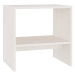 SHUMEE Noční stolek bílý 40 × 30,5 × 40 cm masivní borové dřevo, 808055