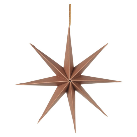 Závěsná vánoční dekorace průměr 50 cm Broste STAR -L - hnědá Broste Copenhagen