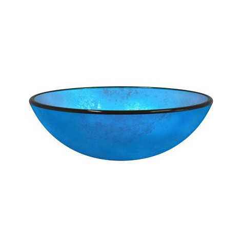 SHUMEE Umyvadlo z tvrzeného skla 42 × 14 cm modré
