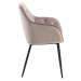 Dkton Designové židle Alarik popelavá růžová
