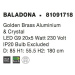 NOVA LUCE závěsné svítidlo BALADONA zlatá mosaz hliník a křišťál G9 20x3.5W IP20 bez žárovky 810