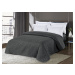 Tmavě šedý přehoz na postel se vzorem STONE Rozměr: 170 x 210 cm
