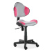 Kancelářská židle PEDROZA, šedá/růžová