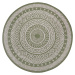 Zeleno-béžový venkovní koberec Ragami Round, ø 120 cm