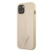 Guess GUHCP14SPSATLE hard silikonové pouzdro iPhone 14 6.1" beige Saffiano Triangle Logo