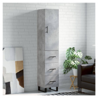 vidaXL Skříň highboard betonově šedá 34,5x34x180 cm kompozitní dřevo