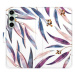 iSaprio flip pouzdro Ornamental Leaves pro Samsung Galaxy S23 FE