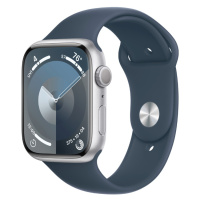 Apple Watch S9 45 mm sport band M/L smart hodinky Silver/Storm Blue