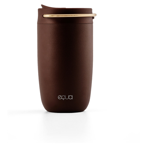 Termohrnek EQUA Cup Brown 300 ml se zlatým nebo stříbrným poutkem Barva: Zlaté poutko