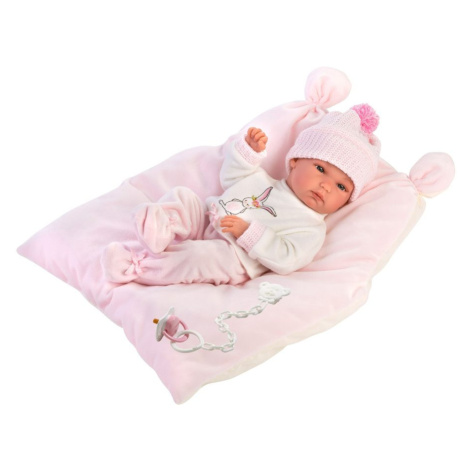 Llorens 63556 NEW BORN HOLČIČKA - realistická panenka miminko s celovinylovým tělem - 35 cm