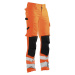 Leipold+Döhle Kalhoty pro řemeslníky Hi-Vis, oranžová/černá, 50