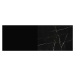 Šatní skříň 120 se zrcadlem roxy - černá/mramor černý