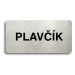 Accept Piktogram "PLAVČÍK II" (160 × 80 mm) (stříbrná tabulka - černý tisk bez rámečku)