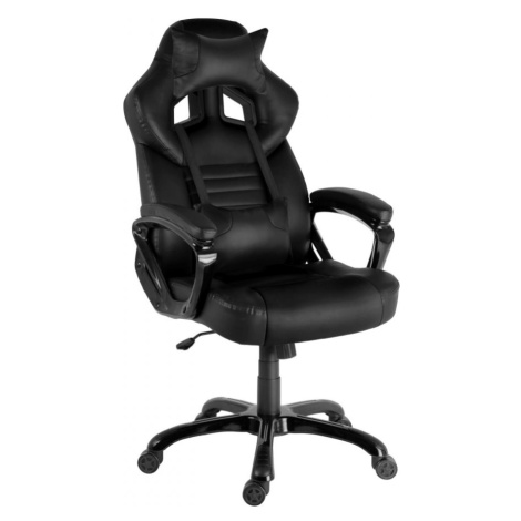 Herní židle A-RACER Q12 –⁠ PU kůže, černá