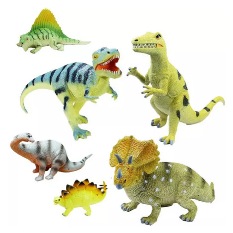 Zvířata dinosauři 23cm realistické figurky zvířátka 6 druhů pryž POLESIE