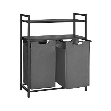 Songmics Koš na prádlo Vasagle Ovules Lonels 2 × 46 l černý/šedý