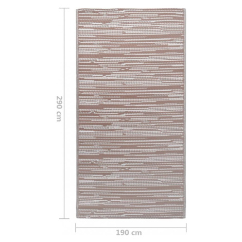 Venkovní koberec hnědá PP Dekorhome 190x290 cm vidaXL