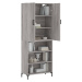 vidaXL Skříň highboard šedá sonoma 69,5 x 34 x 180 cm kompozitní dřevo