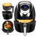 Fritéza Bez Tuku Air Fryer Silná Velká Mísa Fritéza 7 Programů